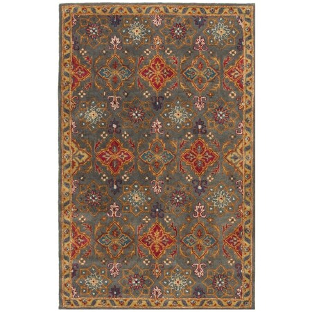 Safavieh 8 x 10 ft. Rectangle Heritage Global Area Rug - Charcoal & Multicolor HG415H-8